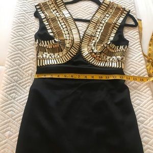 NWT stunning midi dress beaded w Rhinestones